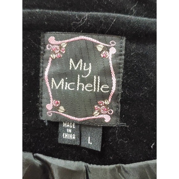My Michelle Women's Black Cotton Long Sleeve Buttons Front Casual Jacket Size L - Picture 11 of 14